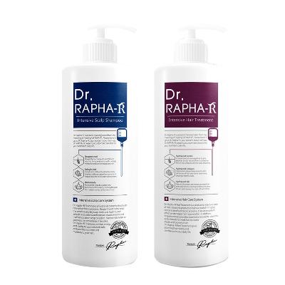 닥터라파알 블루 탈모 샴푸 1L + 단백질 트리트먼트 1L 지성 두피 손상모 90.8% 개선