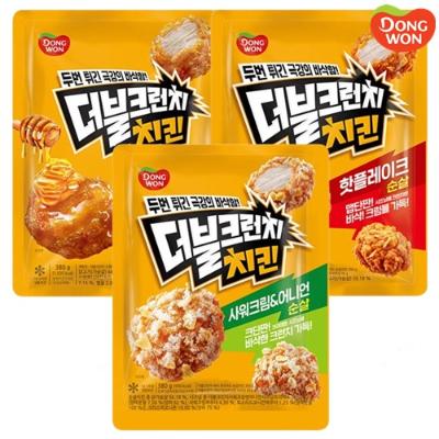 [동원] 더블크런치 치킨 380g x 3개입 택1 (총1,140g)