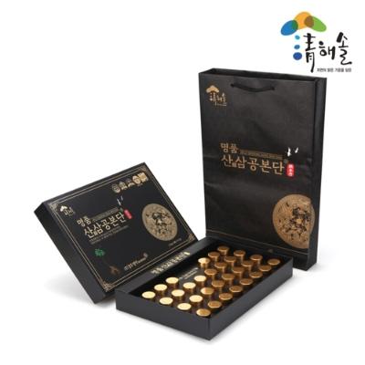 [청해솔] 명품산양삼공본단(3.75gx30환)+쇼핑백