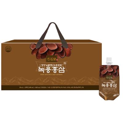 [천호엔케어] 녹용의힘 녹용홍삼 80mlx30팩