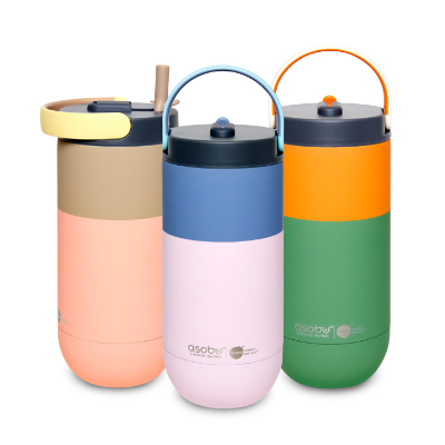 아소부 세라믹 스텐 진공 보온보냉 텀블러 900ml 오르빗 파스텔 외 3종 택