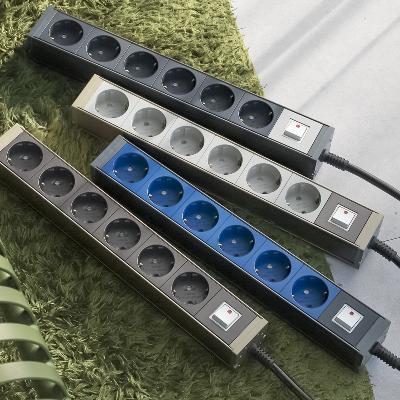 스윗홈 고용량 알루미늄 납작 멀티탭 과부하차단 6구 3m 컬러 10종