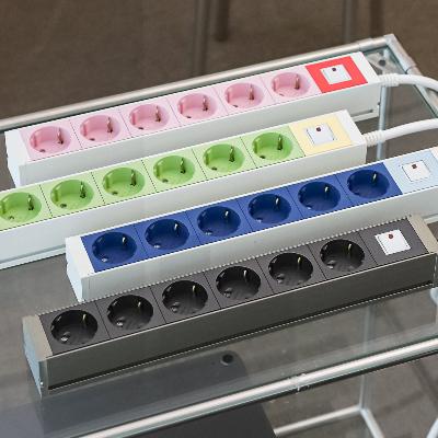 스윗홈 고용량 알루미늄 납작 멀티탭 과부하차단 6구 1.5m 컬러 10종