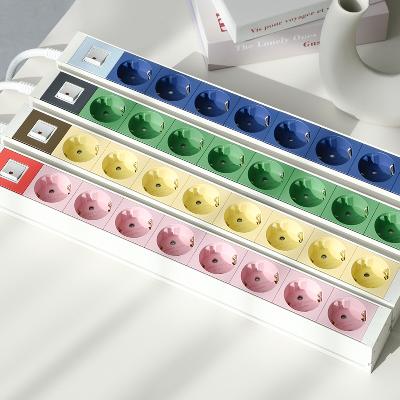 스윗홈 고용량 알루미늄 납작 멀티탭 과부하차단 8구 3m 컬러 10종