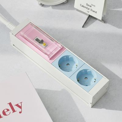 스윗홈 고용량 알루미늄 납작 누전차단 멀티탭 2구 3m _클라우드블루