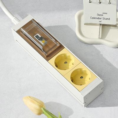 스윗홈 고용량 알루미늄 납작 누전차단 멀티탭 2구 3m _베이비옐로우