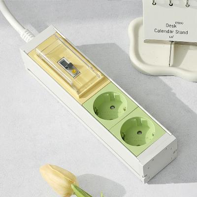 스윗홈 고용량 알루미늄 납작 누전차단 멀티탭 2구 3m _프레쉬그린