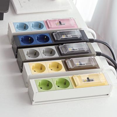 스윗홈 고용량 알루미늄 납작 멀티탭 누전차단 2구 3m 컬러 10종