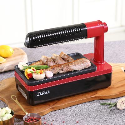 자이글 파티레드+멀티와이드팬 상하동시가열 콤팩트한 사이즈 가정용 전기그릴