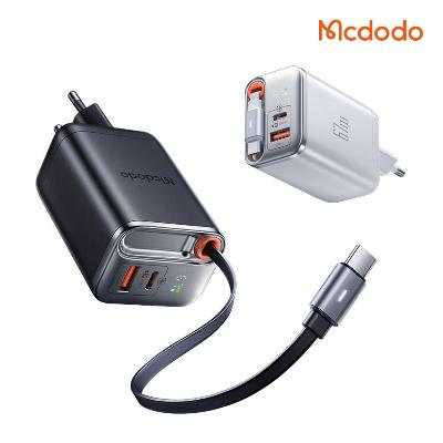 맥도도 GaN 67W C타입 케이블 일체형 초고속 2포트 멀티충전기