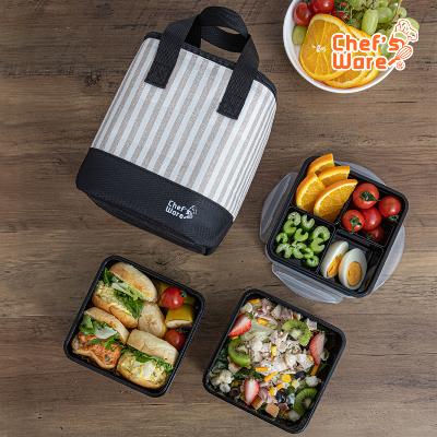 [셰프웨어] 얌 정사각 3단 도시락 세트 DYC-LB-S3P