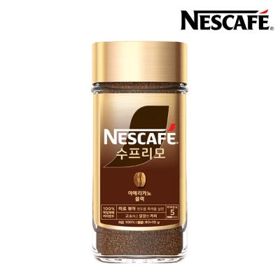 [네스카페] 수프리모 병커피 아메리카노 블랙 (90+10g) X 1병