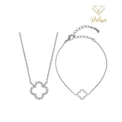 [Belisa] 벨리사 주얼리 알함브라 큐티 목걸이 팔찌 세트 BLS-S7005WG