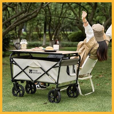 모비가든 휴대용 접이식 캠핑웨건 3컬러 택1 (상판 테이블 포함)