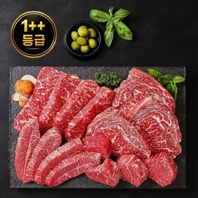 더미트 1++등급 "스폐셜에디션" 끝판왕세트 1kg(등심400g+안심200g+채끝200g+부채살200g)-TM008