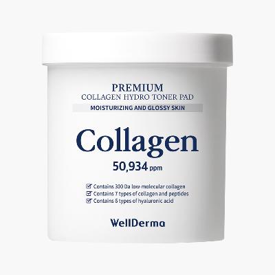 [1+1]웰더마 프리미엄 콜라겐 하이드로 토너패드 60매