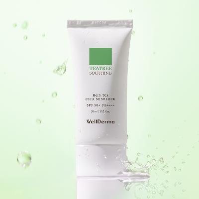[웰더마] 티트리 허브 톡스 시카 선블럭 SPF50+ 50ml