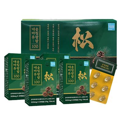 [한정특가][송침팔팔] 대마유100 - 120캡슐(500mg x 30캡슐 x 4팩) 4개월분