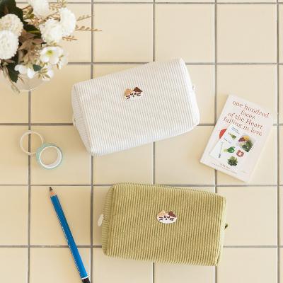로마네 브런치 브라더 모그리 고양이 코듀로이 파우치 / 에어팟 버즈 화장품 카드지갑