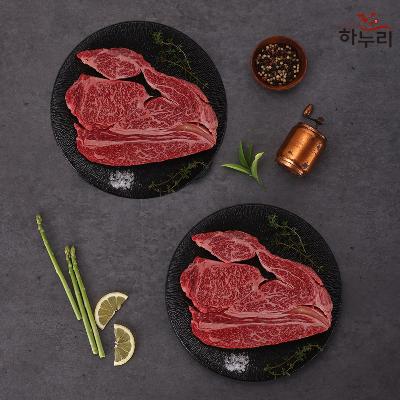 [하누리]  1++ 한우투뿔 구이용 등심+등심 500g