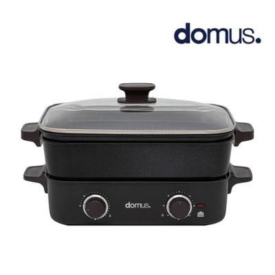 [도무스] 두판 타이머 세라믹 전기그릴 찜기 멀티쿠커 DG-A140DL_블랙