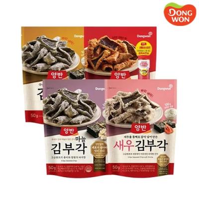 [동원] 양반 김치김부각_새우김부각_마늘김부각 50g x 8봉 택1
