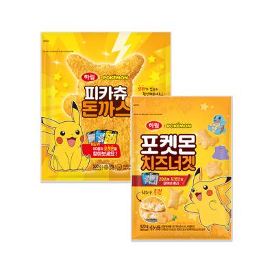 [하림] 피카츄돈까스 500g x 1개 + 포켓몬 치즈너겟 420g x 1개