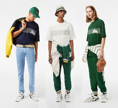 라코스테 나염자수 반팔티 TH5590