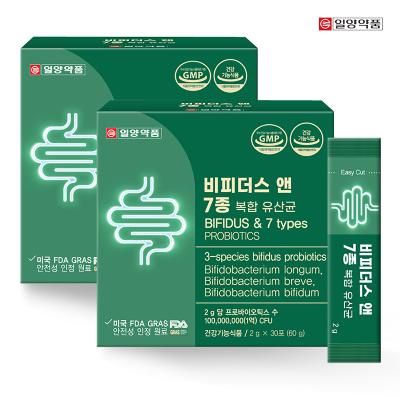 [1+1] [일양약품] 비피더스 앤 7종 복합유산균 2g x 30포/ 미국 FAD 특허 유산균