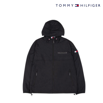 [타미힐피거] TOMMY 남녀공용 바람막이 점퍼 자켓 블랙