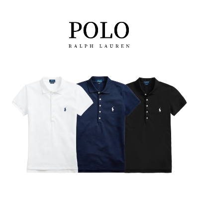 [폴로 랄프로렌] POLO 여성 슬림핏 메시 5버튼 PK 셔츠