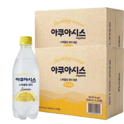 아쿠아시스 탄산수 레몬 2팩 (500ml*40)