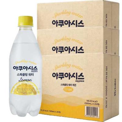 아쿠아시스 탄산수 레몬 3팩 (500ml*60)