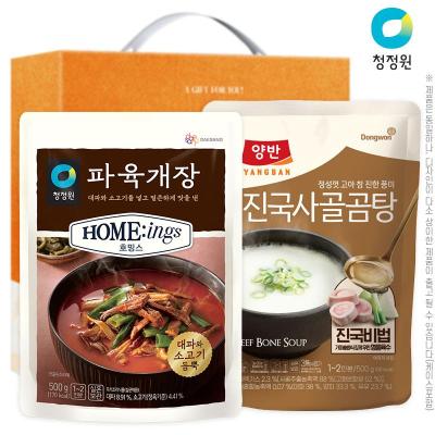 청정원 파육개장 500g + 동원 사골곰탕 500g 2종