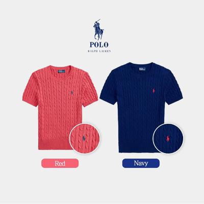 [폴로 랄프로렌] POLO 여성 케이블 반팔니트
