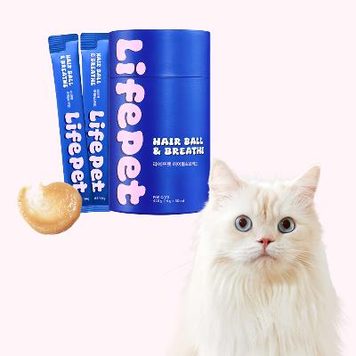 라이프펫 고양이 헤어볼 호흡기 영양제 헤어볼&브리드 420g