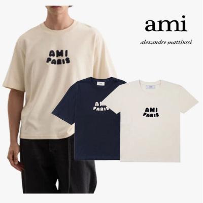 100% 정품! AMI 아미 파라스 패치 오버핏 반팔티셔츠 QR 2종 (XS~XL)