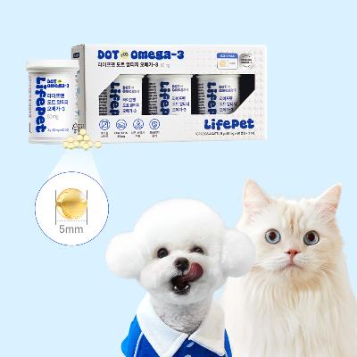 라이프펫 강아지 고양이 도트알티지 오메가3 50mg 180캡슐 국내최초 CSP용기