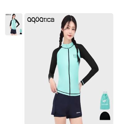 아쿠아티카 여성 래쉬가드 AQAWZA+레이어드 스윔 보드숏 NV세트