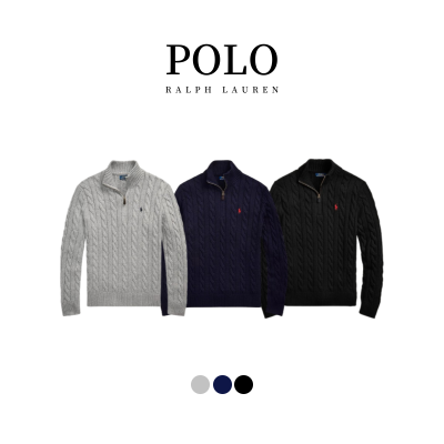 [폴로랄프로렌] POLO 케이블 반집업 니트